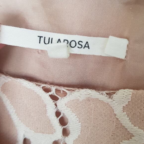 Tularosa Cyrus Lace Dress Pale Blush Fit And Flare Halter Neck Mini Size Small - Picture 13 of 13